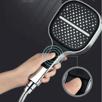 HydraLux 7-Setting Shower Head – Water-Saving & Anti-Scale – Square Chrome