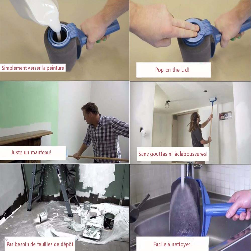 Paint roller with container - 5 pieces/8 pieces