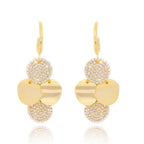 Crystal Radiance Round Tassel Earrings