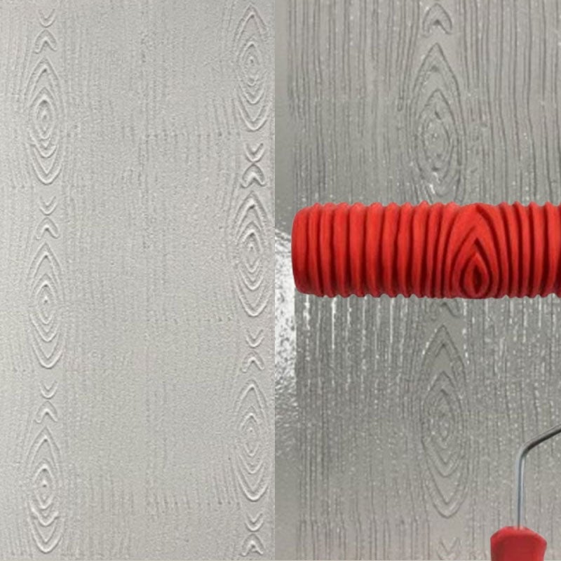Embossing Paint Roller | Patterned Wall Decoration Tool | Rubber Roller with Handle