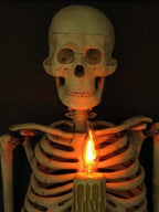 Haunted house skull halloween decoration