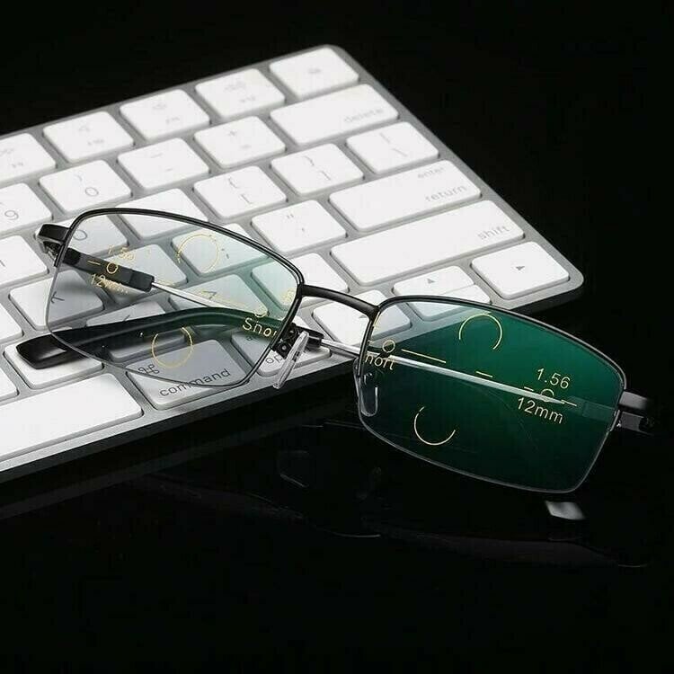 Third Generation Titanium Progressive Far And Near Dual-Use Reading Glasses