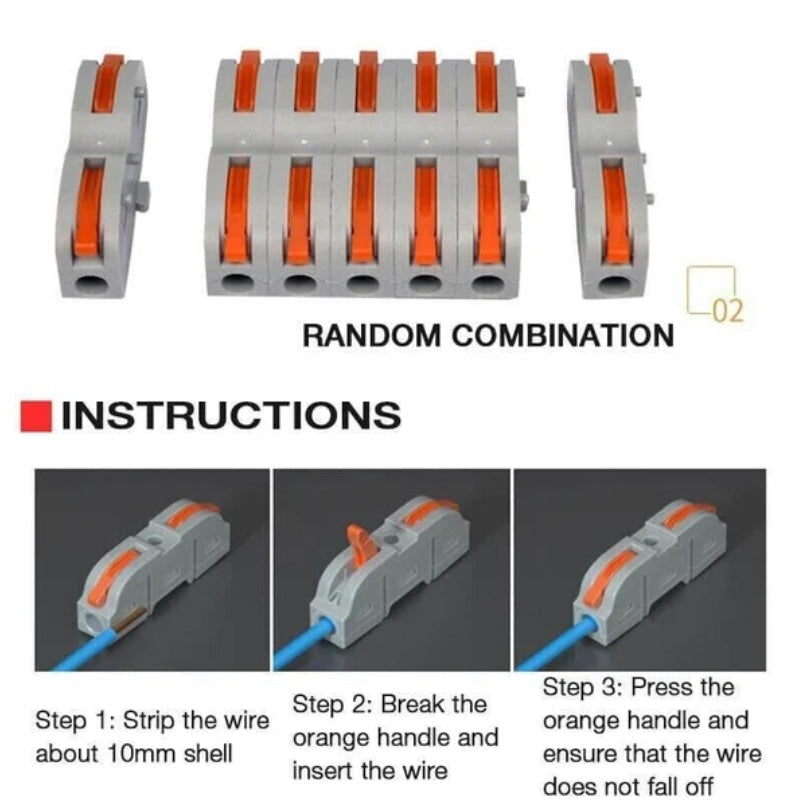 Push-type quick connection terminals, wire distributor