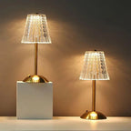 – Gold crystal table lamp