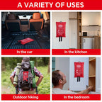 Fireproof fiberglass fire blanket – Compact safety blanket for home, kitchen, and car