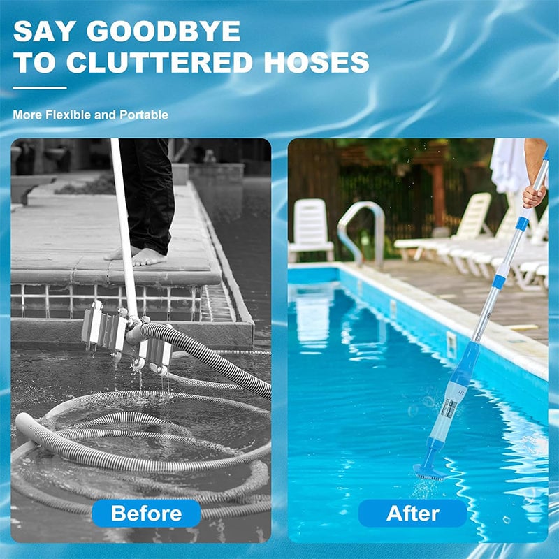 US Standard - 3in1Cordless Rechargeable Powerful Motor Swimming Pool Vacuum Cleaner