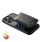 LuxCase Leather Phone Case with Card Slot and Stand – Suitable for iPhone