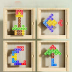 Magical Tetris Game Made of Wood (Standard Model)
