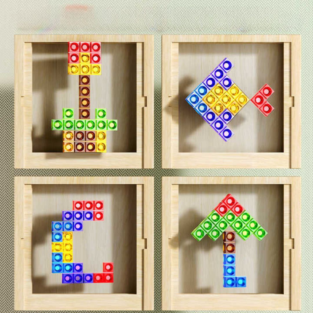 Magical Tetris Game Made of Wood (Standard Model)