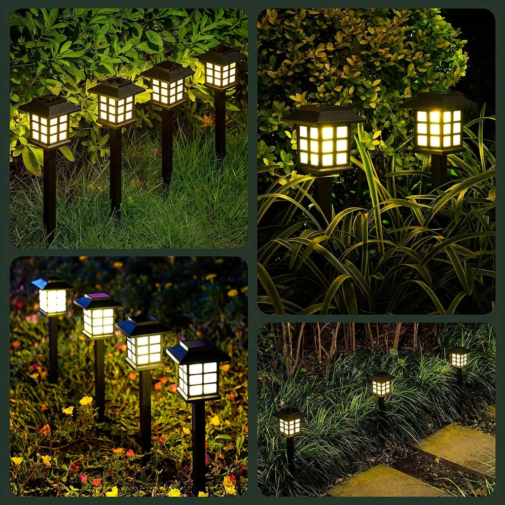 Solar Garden Lights in Lantern Style – Waterproof LED Path Lighting for Outdoor Areas