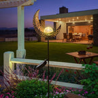 Solar Garden Light made of Metal – Waterproof LED Design in Moon, Flame, Sun or Star Shape