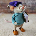 Handmade felt mouse | Christmas decoration & gift idea | Needle felted from wool & fabric | Sustainable