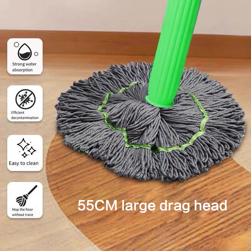 Self-Wringing Microfiber Floor Mop with 360-Degree Rotation