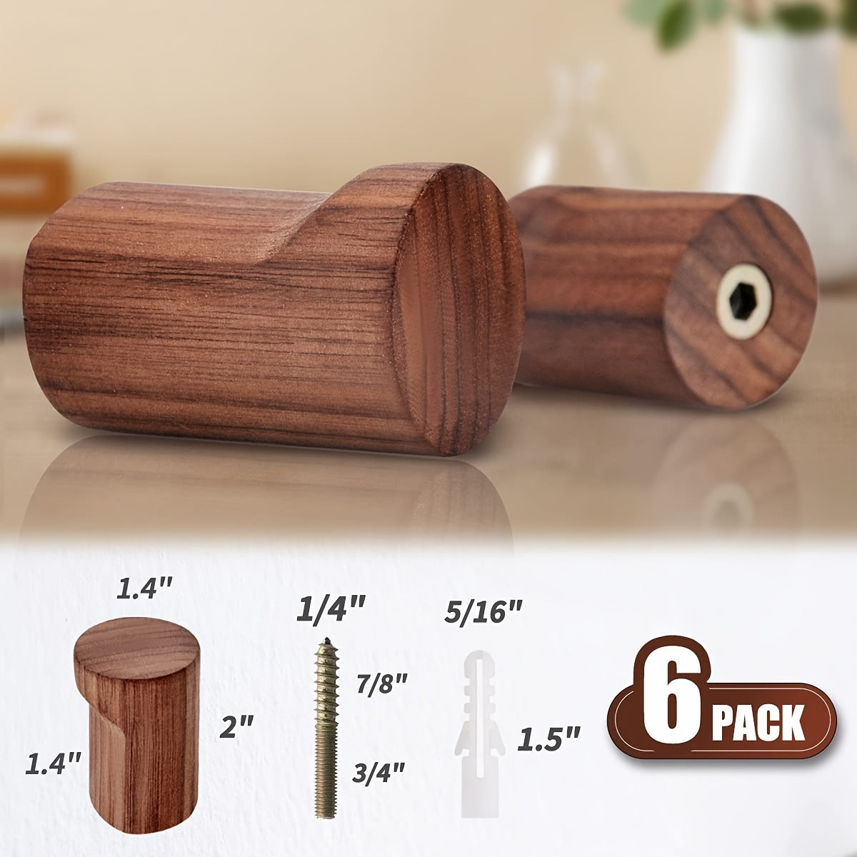 Walnut Wood Wall Hook