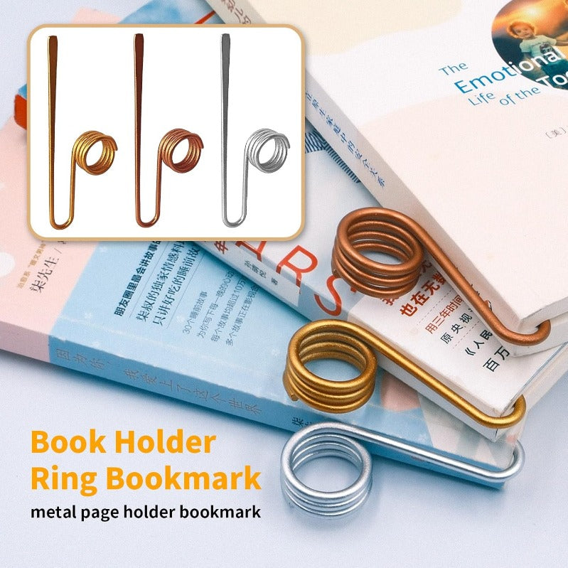 Metal Thumb Ring Bookmark｜One-Handed Page Holder for Effortless Reading