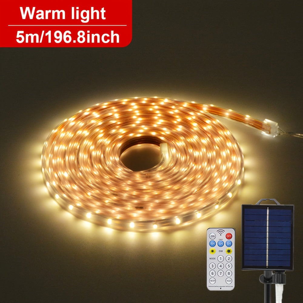 Solvara Flexible Solar LED Light Tube with Remote Control | Creative Outdoor Lighting | Energy Efficient & Weatherproof