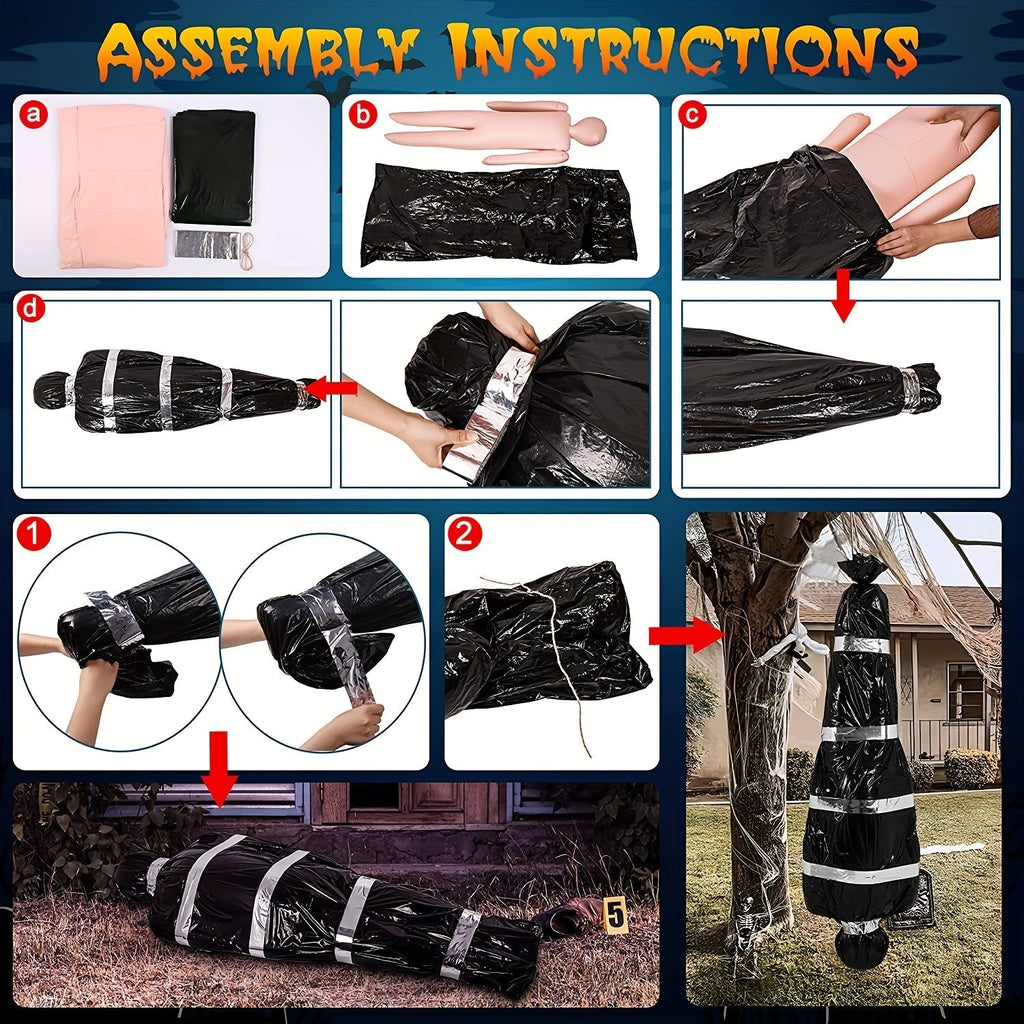 Halloween Hanging Body Inflatable Prop | Realistic Scary Outdoor Decor
