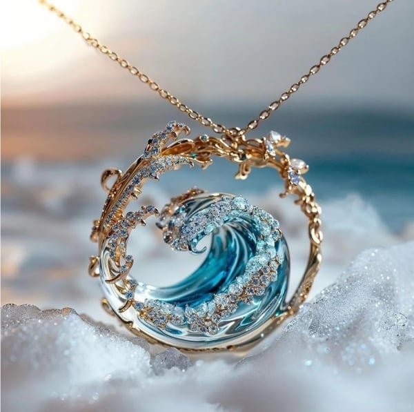 OceanSpirit Necklace - Elegant Maritime Necklace in Gold/Silver