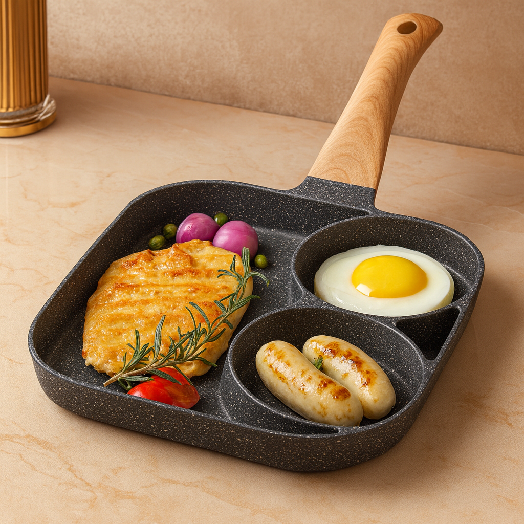 TriServePro – prepare complete meals simultaneously without flavor mixing