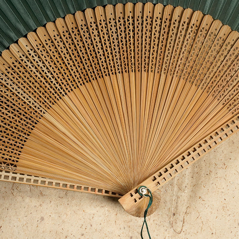 Hand fan made of bamboo silk
