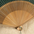 Hand fan made of bamboo silk