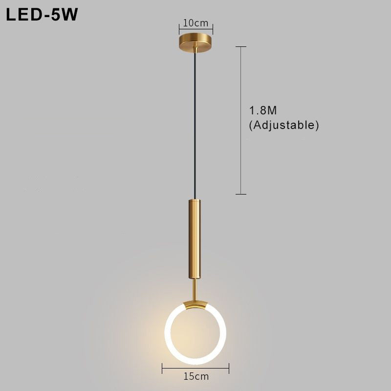 LED Pendant Light Fixture - Nordic Design with Simple Style - Ideal for Dining Room, Kitchen, and Living Room Lighting