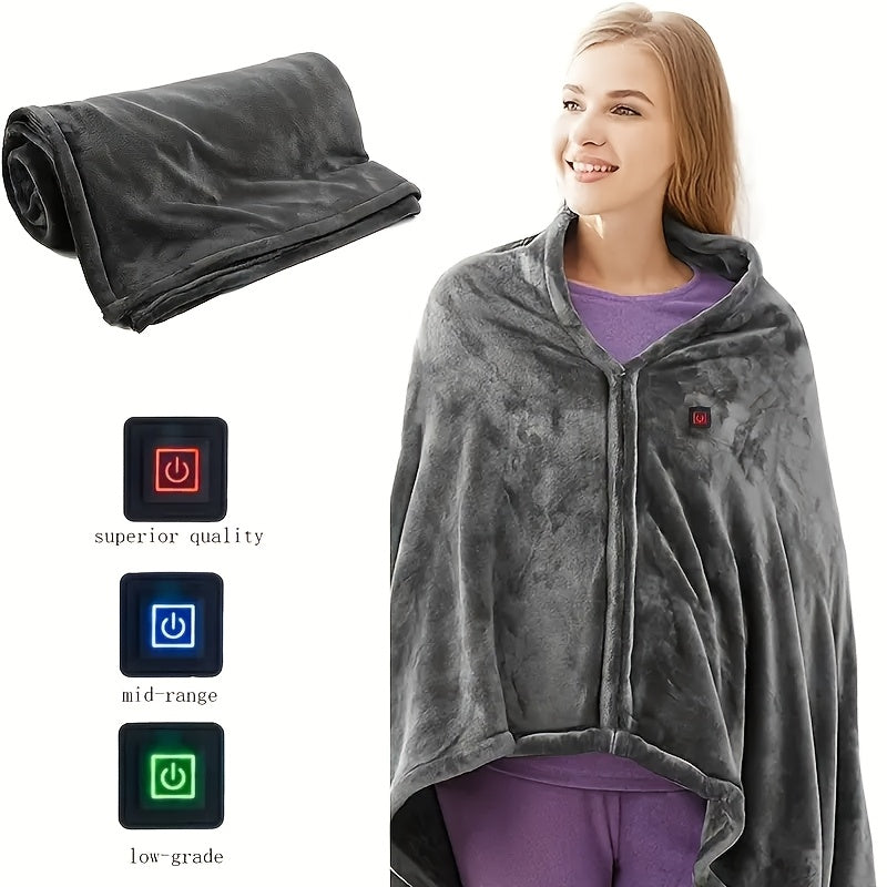Electric Blanket USB Heated Fleece Shoulder Wrap