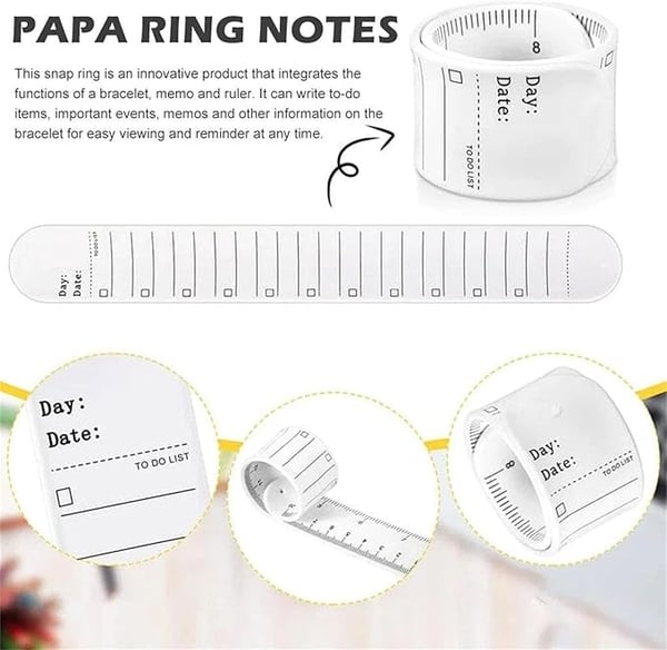 Reusable Erasable To Do List Silicone Wristband