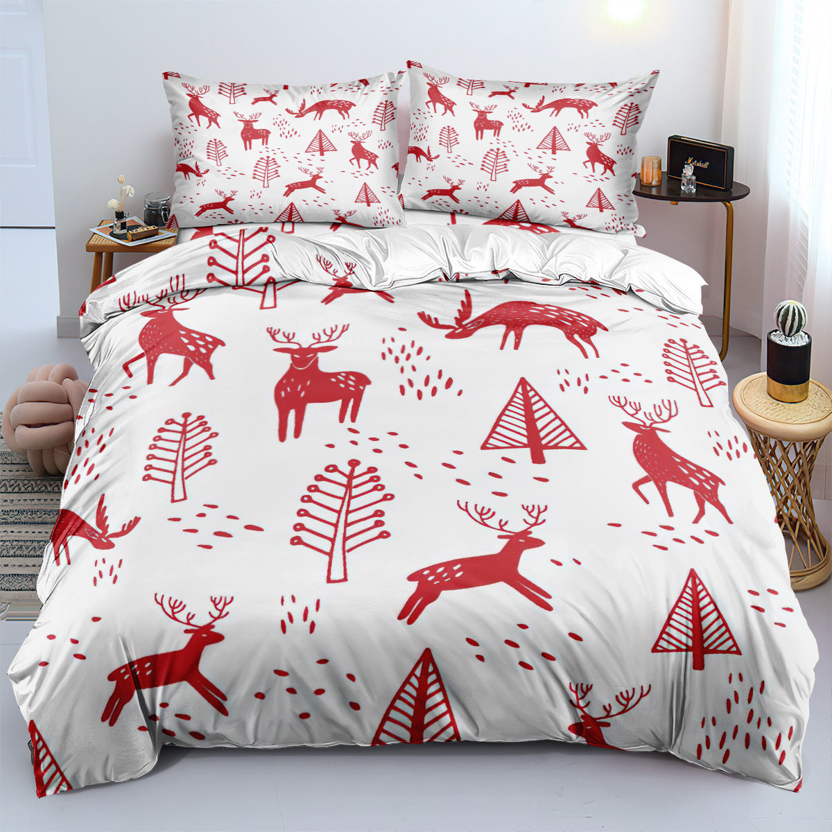Christmas Series Duvet Three-piece Set