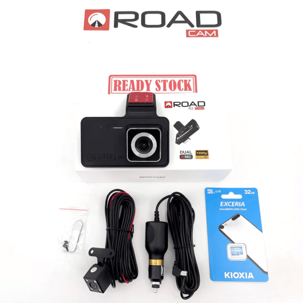 Dashcam with two lenses, 1080P HD and night vision - 170° wide angle