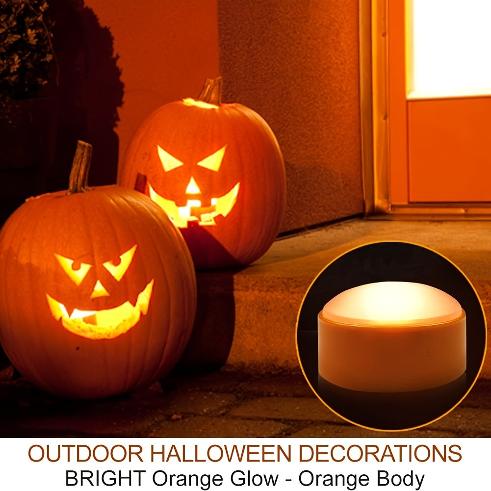 Flameless Battery Jack-O-Lantern Lights | LED Tea Candles