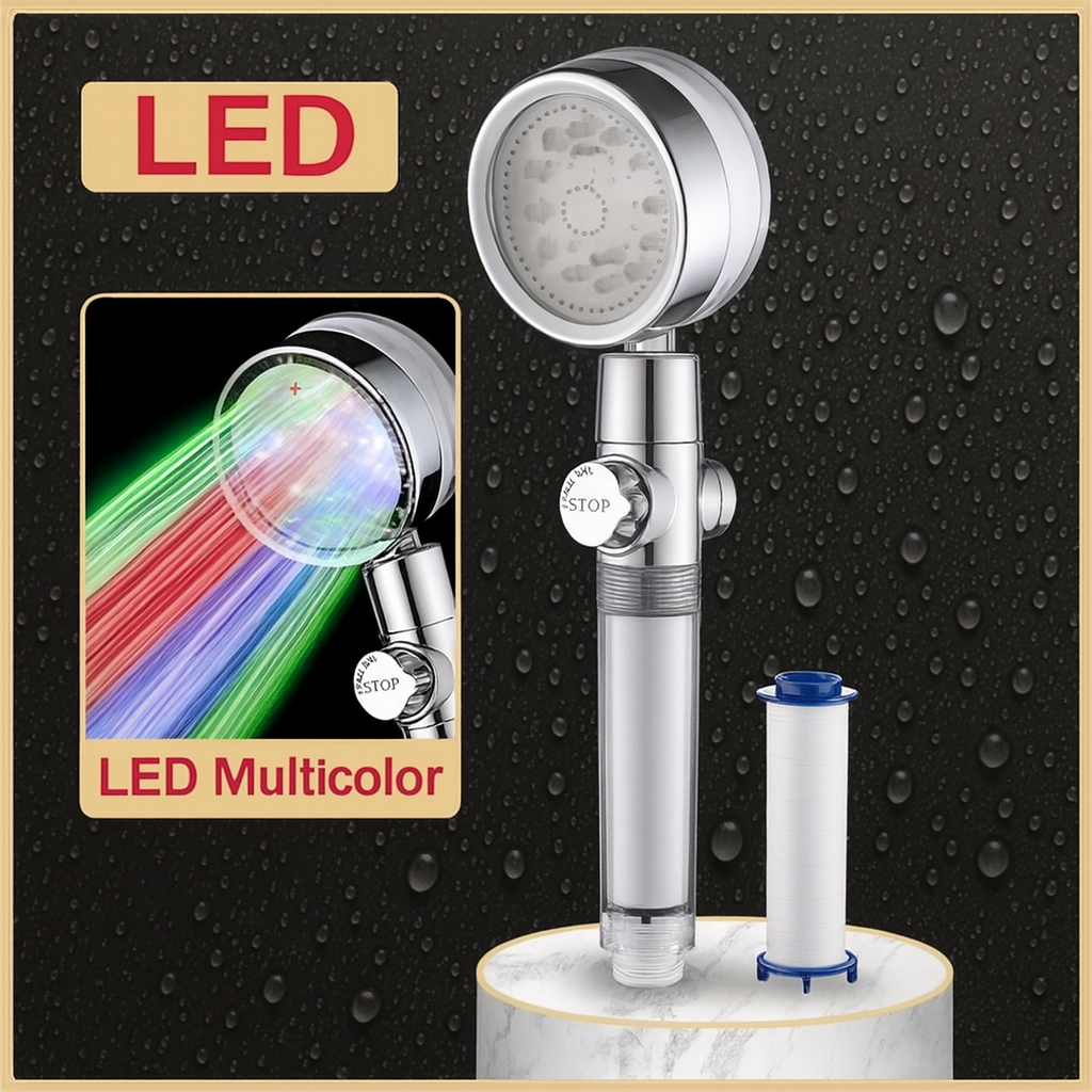 Hydro Colorful High-Pressure Rainfall Shower Head