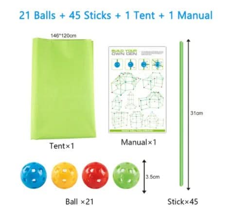 Creative tent for playful learning and building