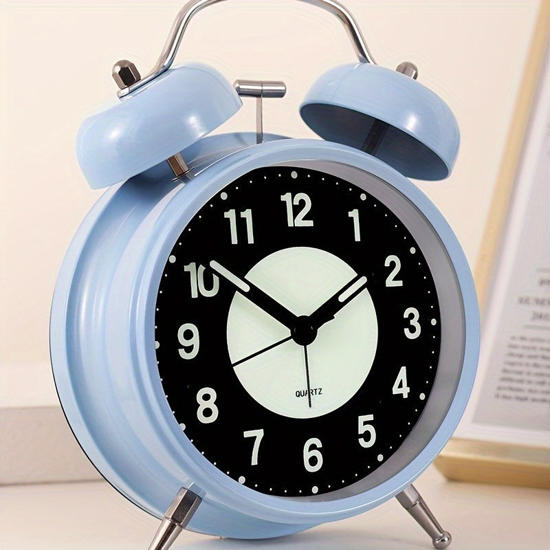LuminousTime - Elegant Metal Alarm Clock with Gentle Lighting for Peaceful Mornings and Nights