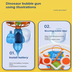 Kids Dinosaur Bubble Blaster | Portable Bubble Machine | 1000+ Bubbles/Min