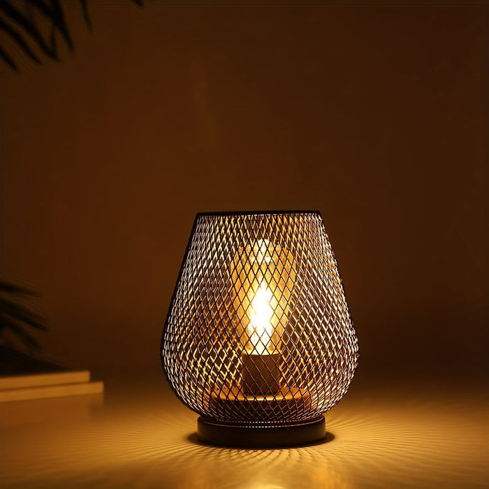 AuroraMesh Table Lamp Set – Industrial Style with Warm Ambient Lighting