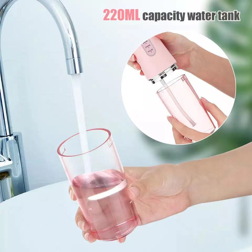 Waterproof irrigator dental cleaner, cordless & rechargeable water floss