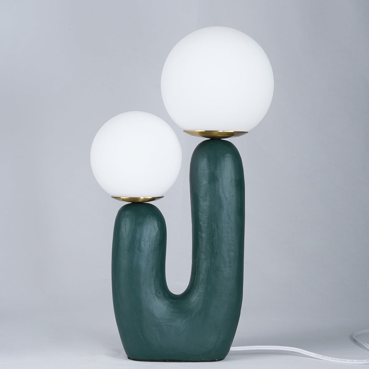 Contemporary Style Table Lamp with Natural Accent