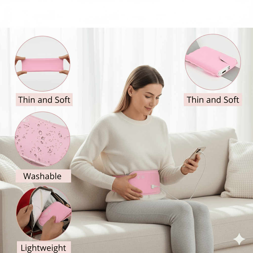 CALMCORE – Electric Abdominal Heating Pad with Heat & Vibration