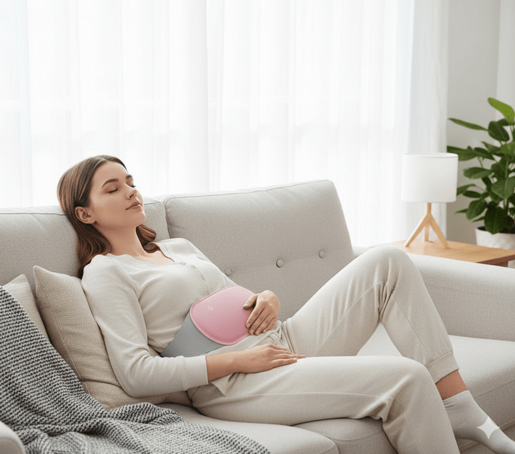 CALMCORE – Electric Abdominal Heating Pad with Heat & Vibration