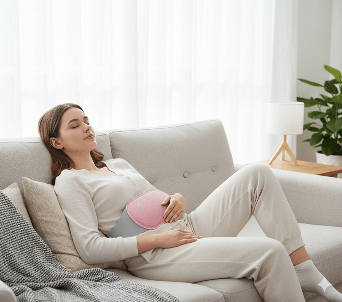CALMCORE – Electric Abdominal Heating Pad with Heat & Vibration