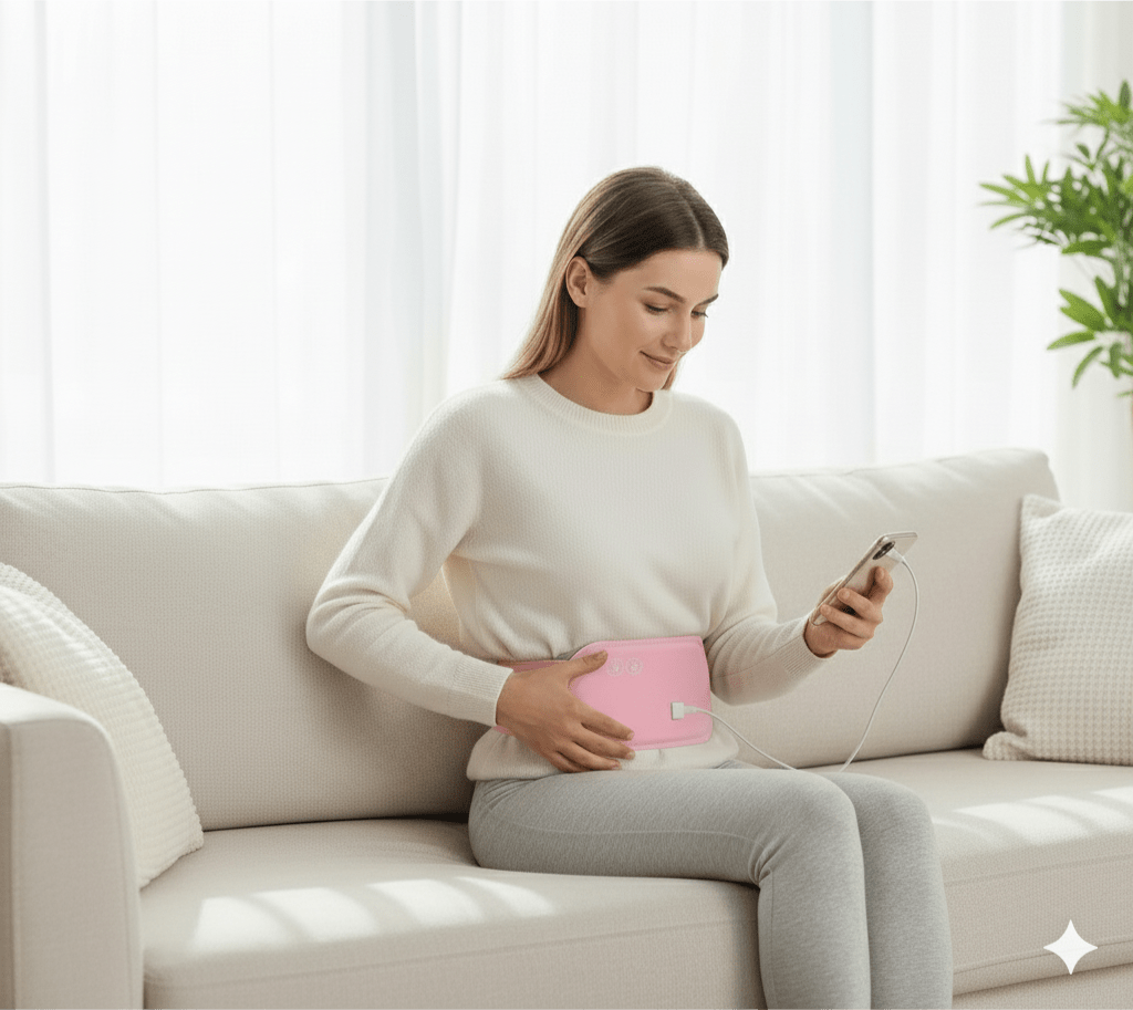 CALMCORE – Electric Abdominal Heating Pad with Heat & Vibration