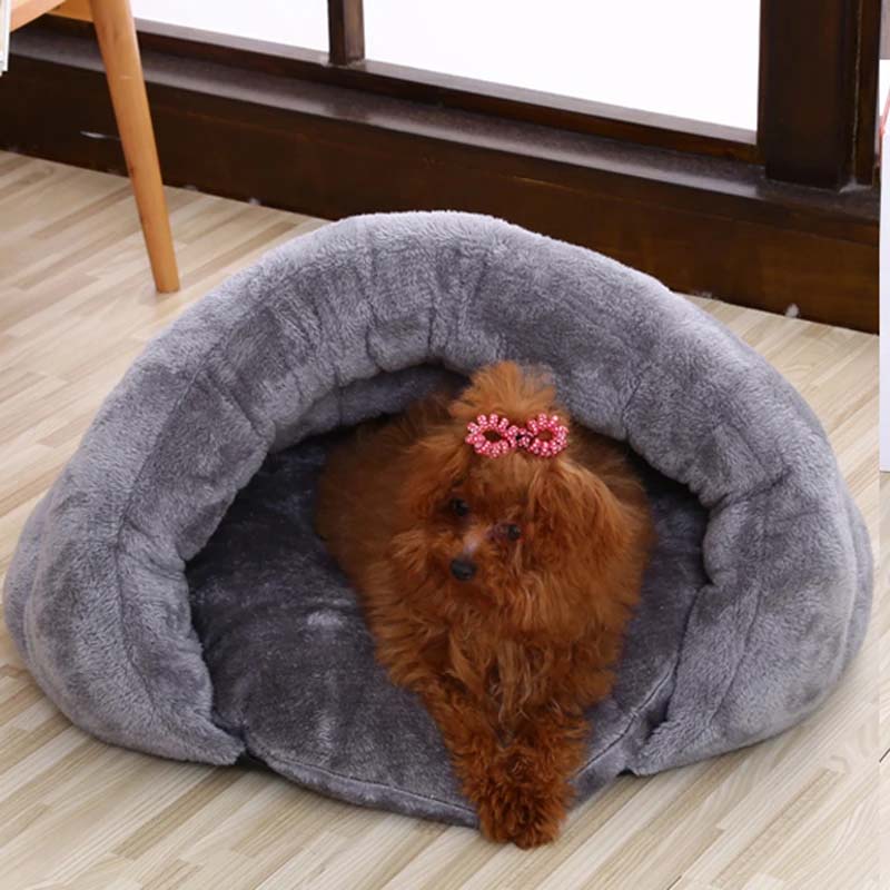 Calming Cave Dog Bed - CozyCave Retreat