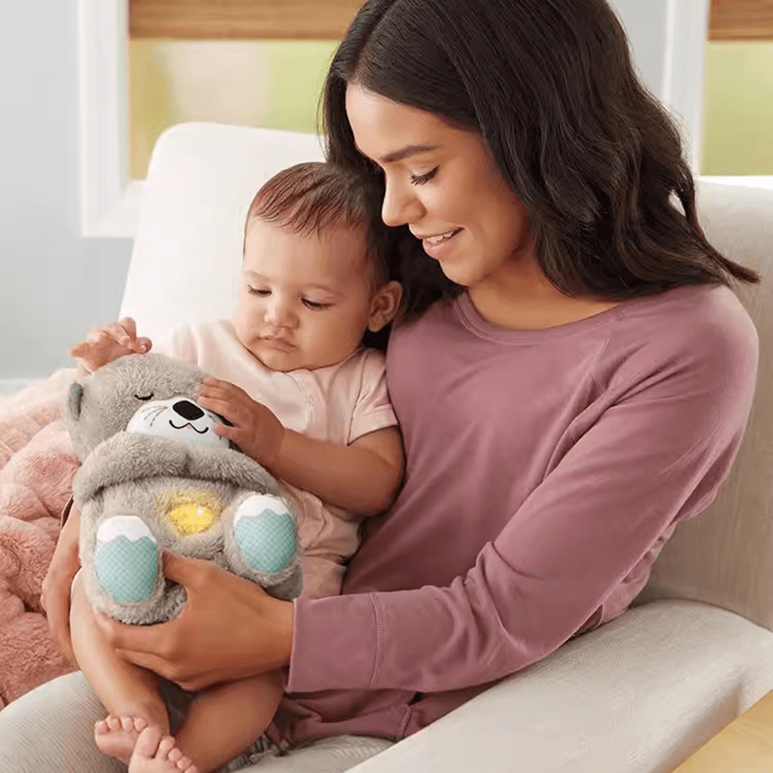 Calmaura - Breathing Otter Plush Relaxation companion with soothing vibrations and calming light