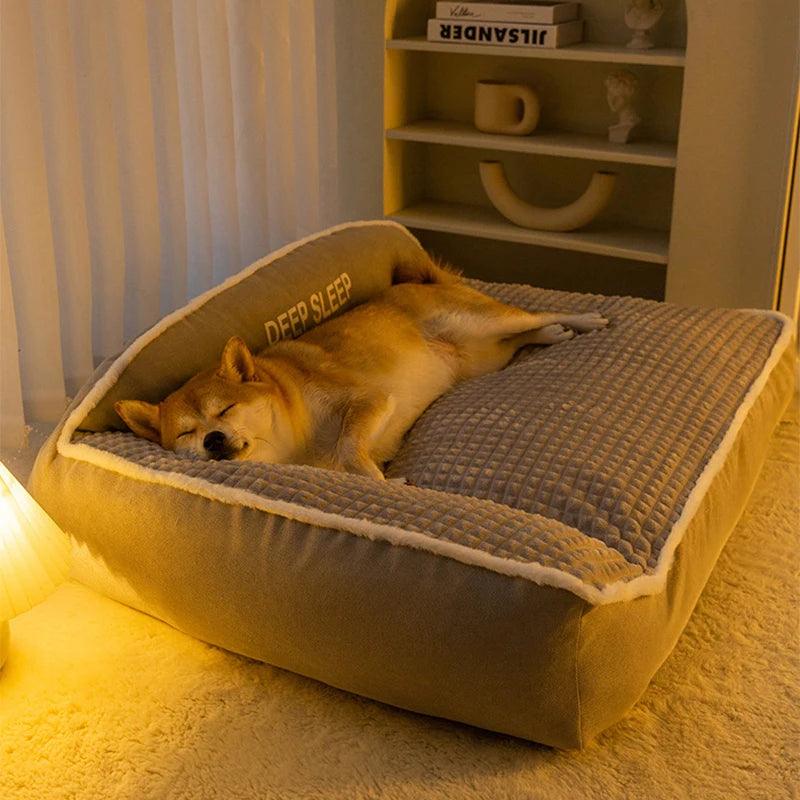 Orthopedic dog bed with soft, washable cover