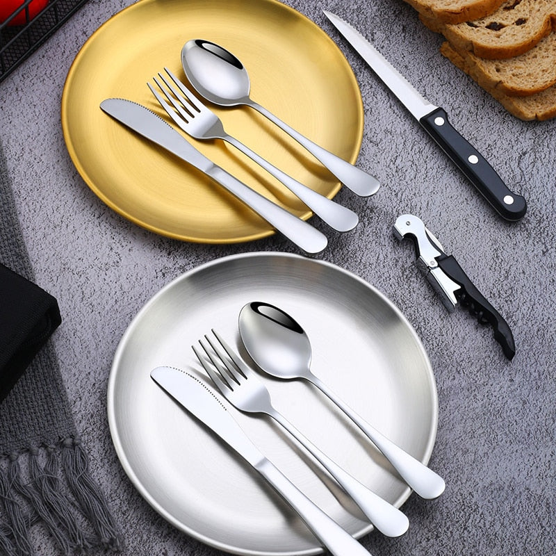 Camping Tableware Set Stainless Steel Picnic Cutlery Set