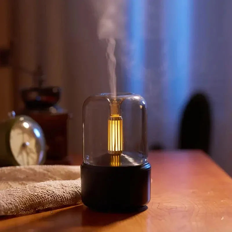 Modern LED Diffuser with Flame and Oils