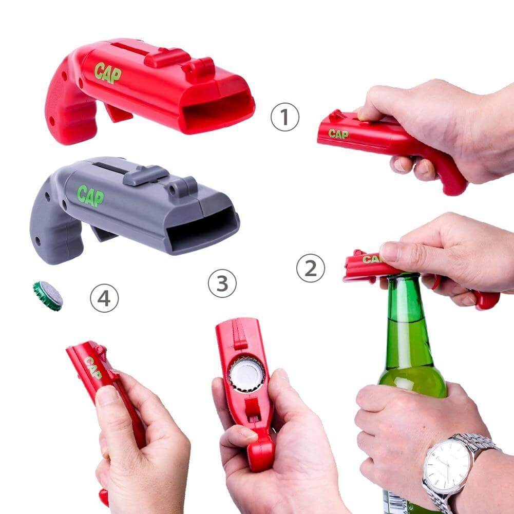 Cap-launching Bottle Opener "BlastCap" – Up to 16 meter range
