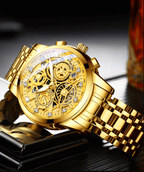 SkeletonWatch - Stijlvol Herenhorloge met Zwart Design
