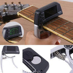 Capo & Tuner "TuneGrip" – 2-in-1 Guitar accessory with LCD screen